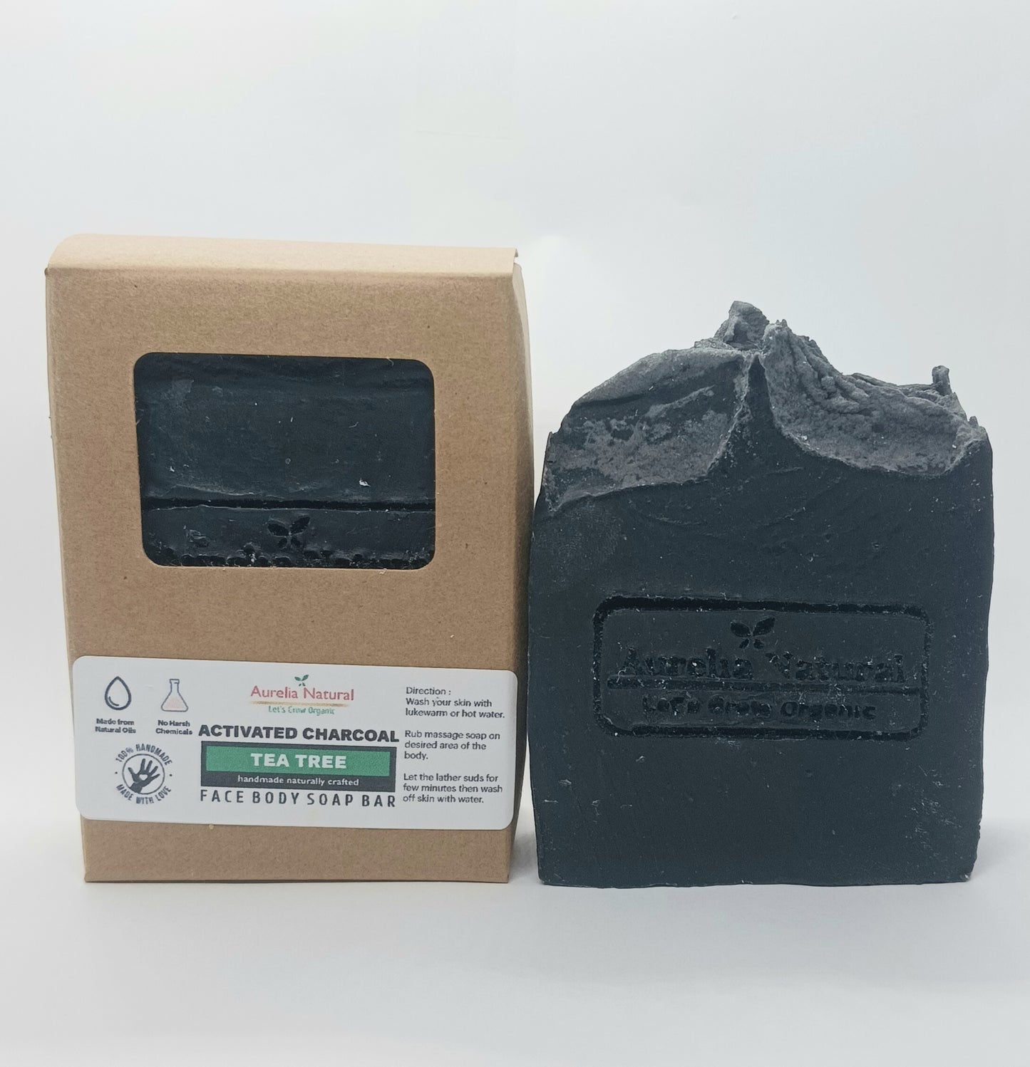 Activated Charcoal Tea Tree Soap Face Body | Detox soap Handcrafted