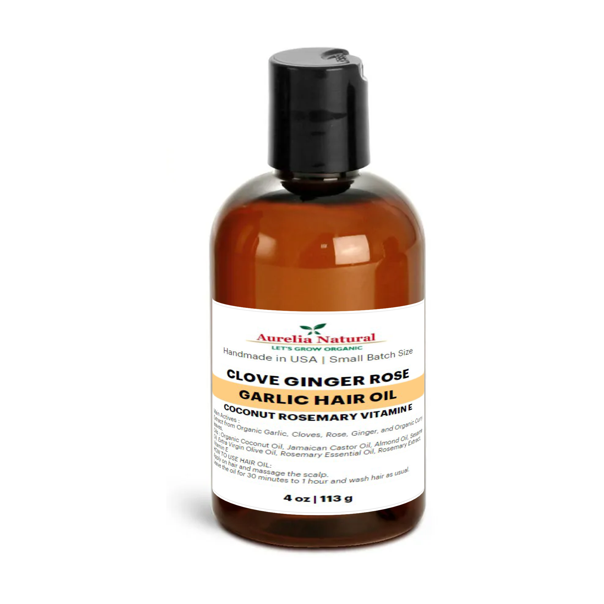 Garlic Hair Oil | Clove Ginger Rose Extract | Rosemary | Ayurvedic Hea