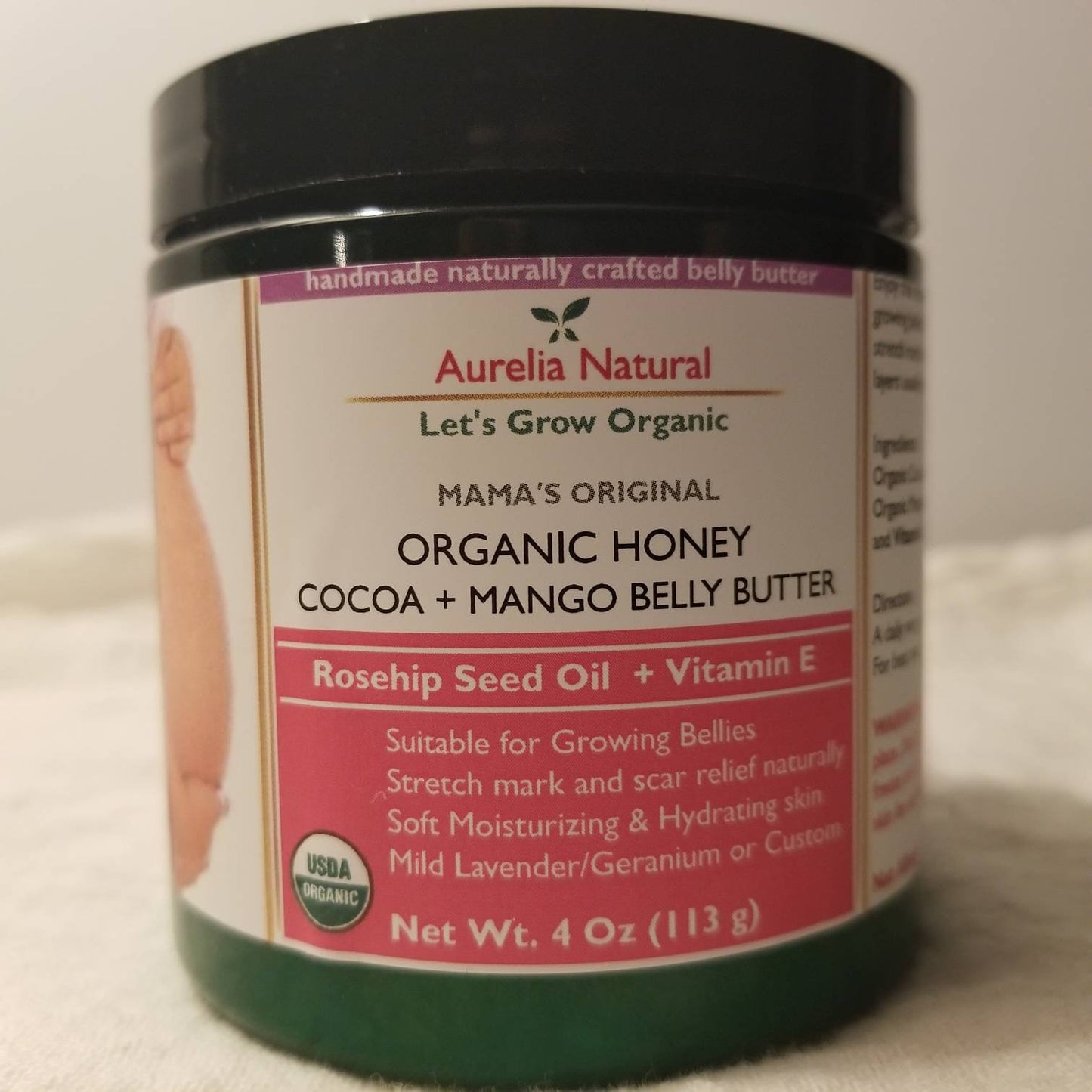 MAMA'S ORIGINAL Belly Butter | 3 oz | Honey Cocoa Mango Butter | Prevent Stretch Mark | Mother Gift | Pregnancy Gift | Stretch Mark Cream