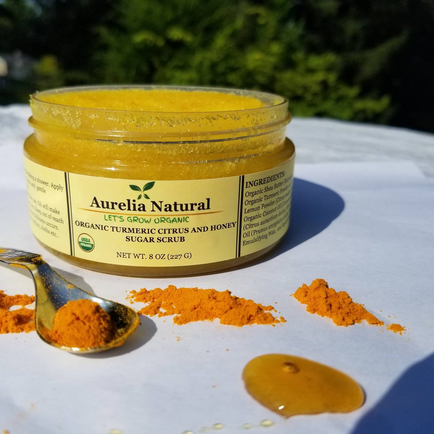 Organic Turmeric Sugar Scrub.