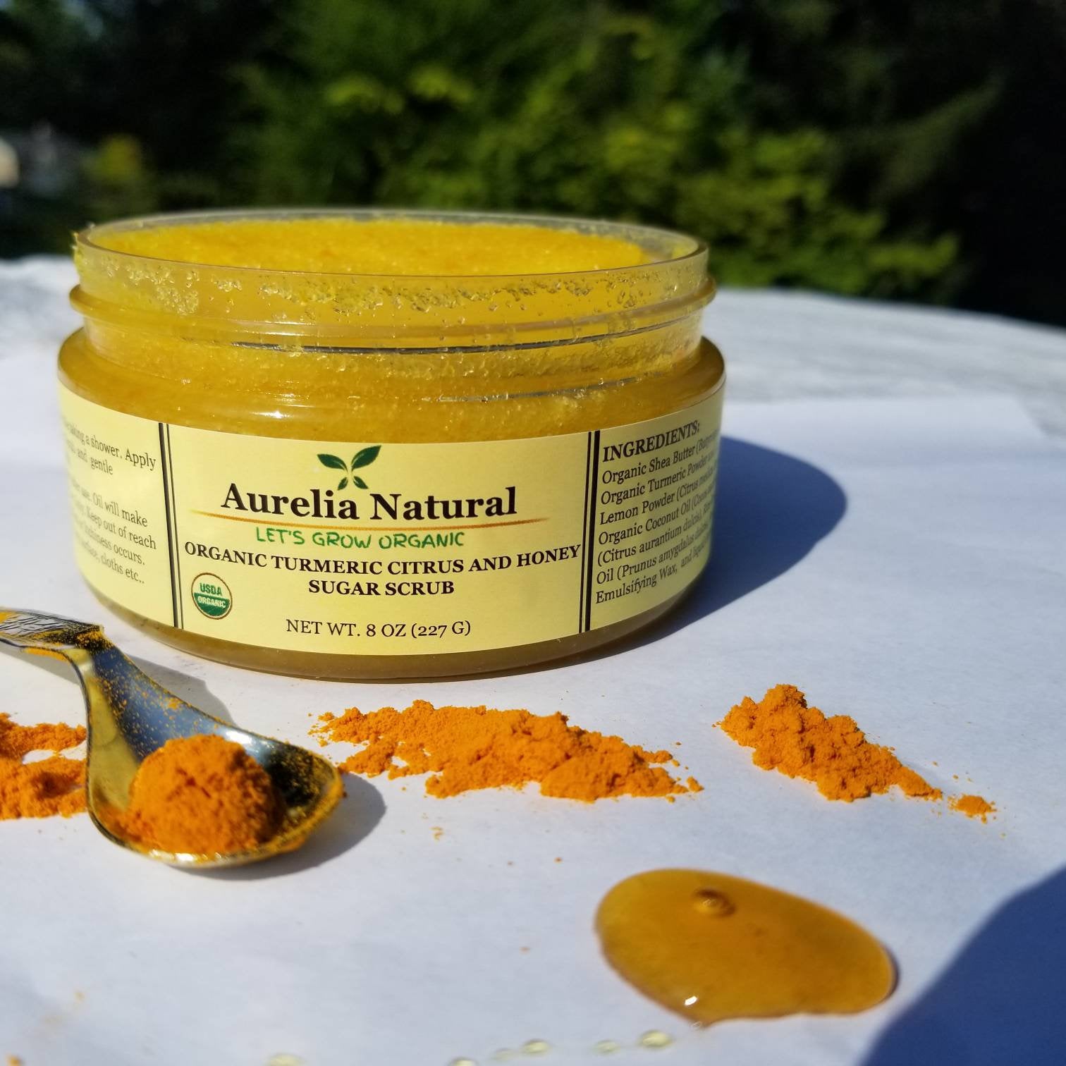Organic Turmeric Sugar Scrub.