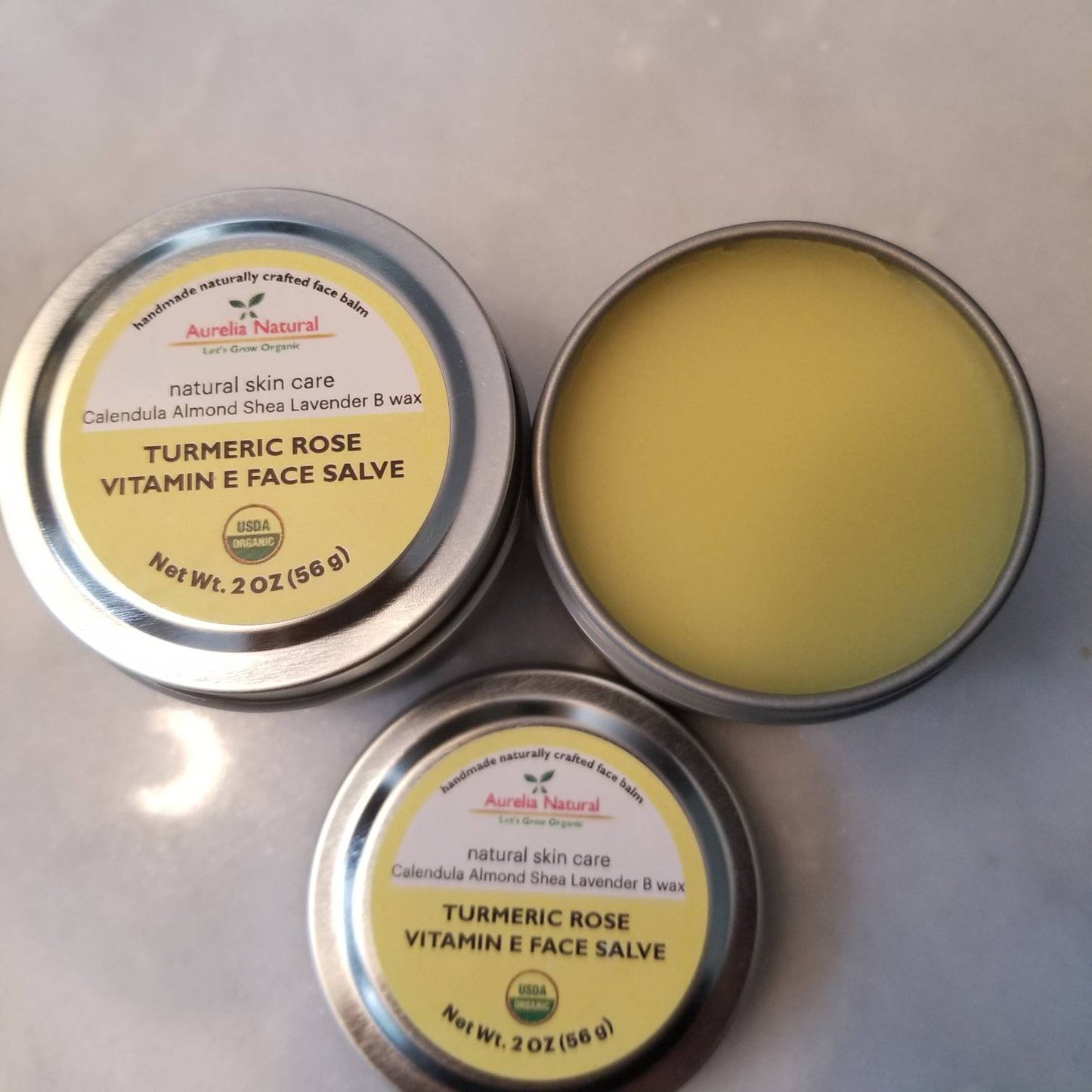Turmeric + Rose Face Balm 2 Oz | Natural Glow | Nourishing Salve | Healing balm | Moisturizer | Help Dark Spots.