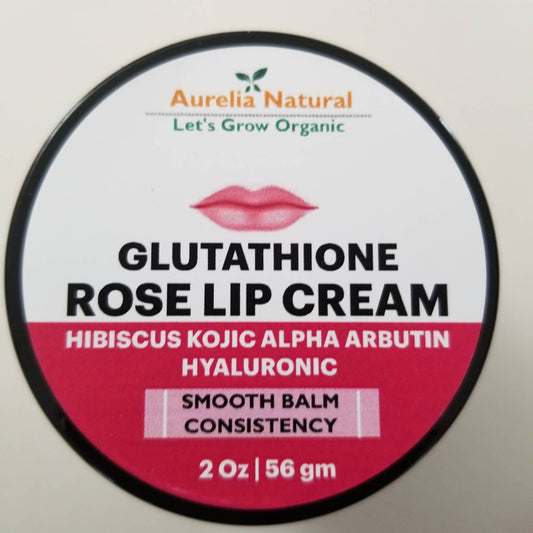 Glutathione Lip Balm Cream | Kojic Acid Alpha Arbutin Hibiscus | Handmade in USA | Small Batch Size.