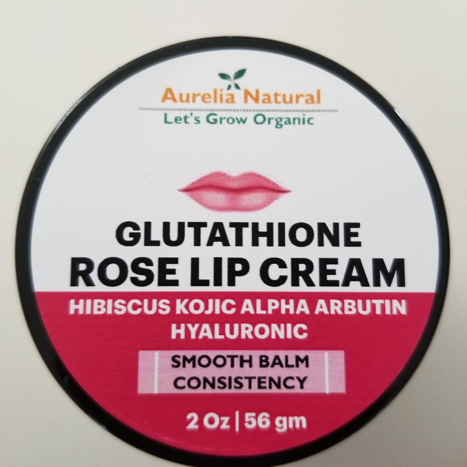 Glutathione Lip Balm Cream | Kojic Acid Alpha Arbutin Hibiscus | Handmade in USA | Small Batch Size.