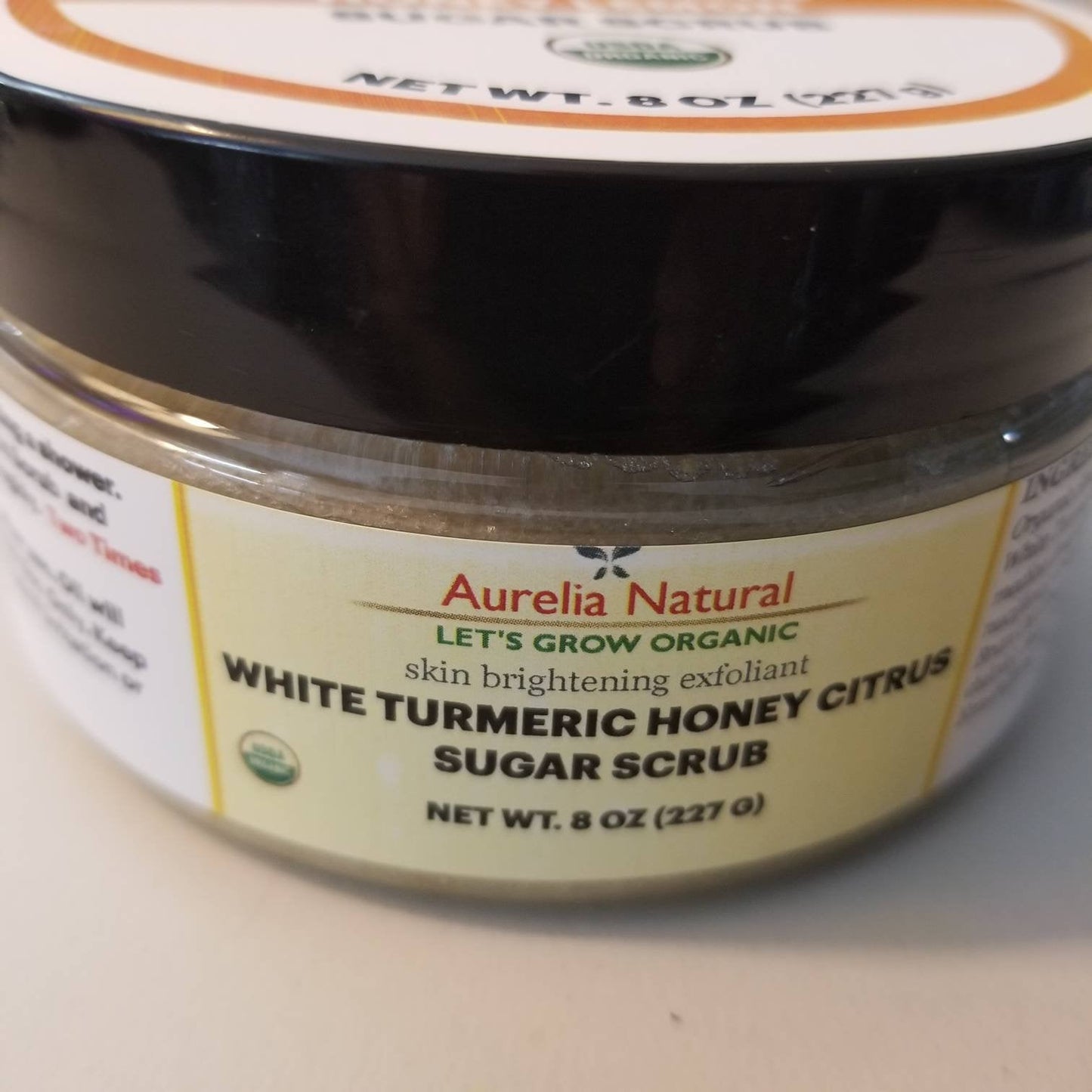 WHITE TURMERIC SUGER Scrub | Stain Free Healing properties Organic Turmeric Scrub | Antiinflammory Dark Spot Blackheads | Expoliating
