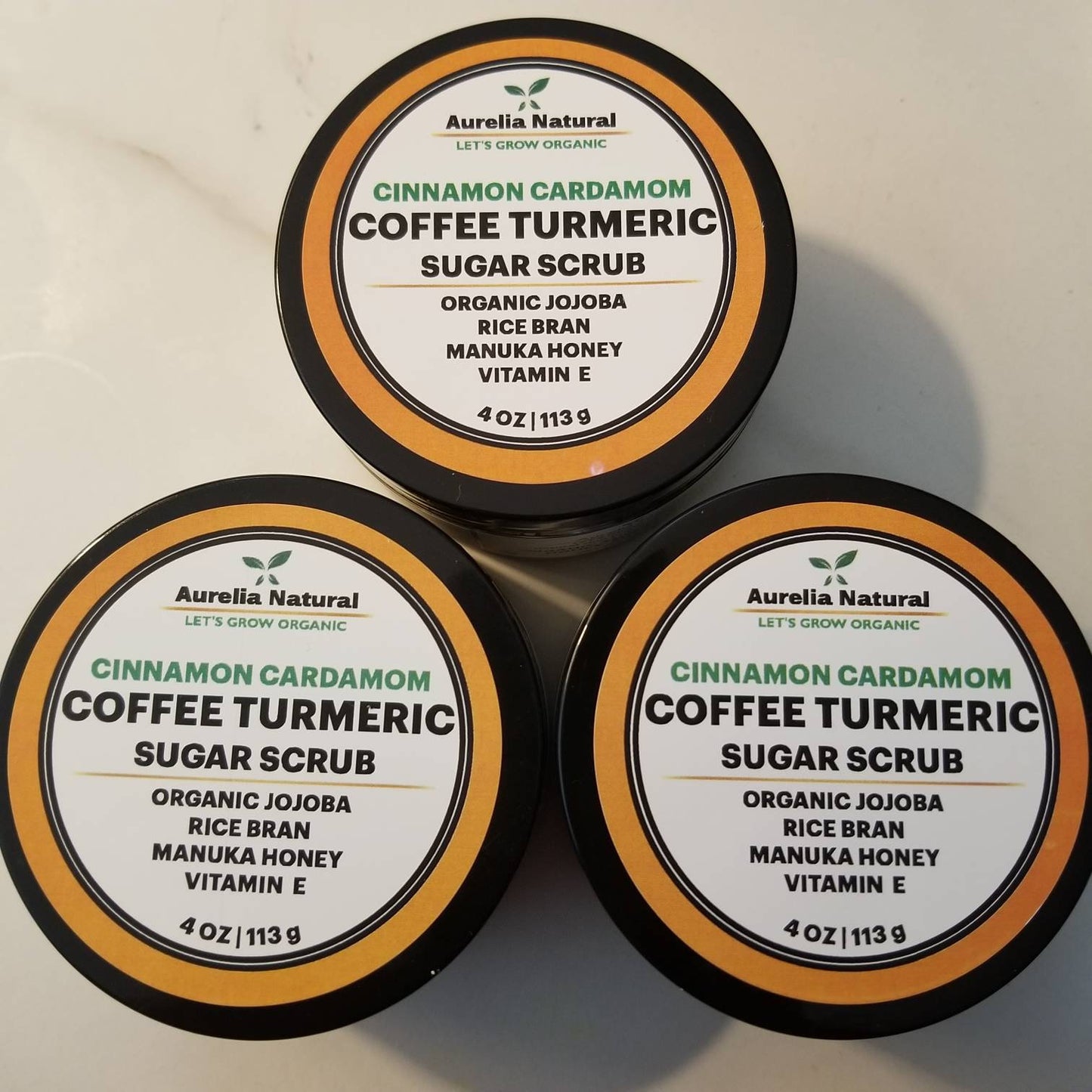 ORGANIC COFFEE + TURMERIC Sugar scrub | Youthful Radiant skin | Glowing Exfoliating Increase collagen production