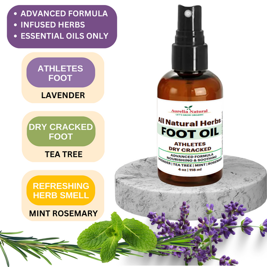 All-Natural Foot Oil | Athletes Bare Foot | Dry Cracked Foot | Foot Deodorant | Nourishing Soothing