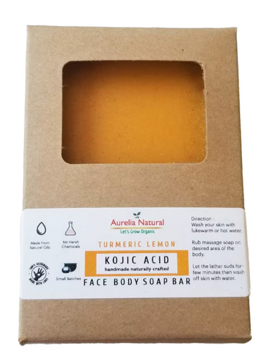 Kojic Lemon Turmeric Skin Brightening Soap - 3.5 oz each | Face and Body