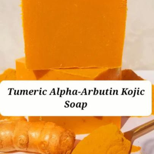 Turmeric Alpha Arbutin Kojic Soap Made in USA | Face Body Inner thigh | High End Kojic Acid Dipalmitate | Improve Complexion