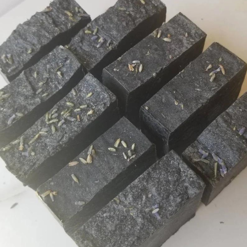 Activated Charcoal Soap - 3 oz | Peppermint | Palm Oil Free | Very Mild Essential Oil Smell