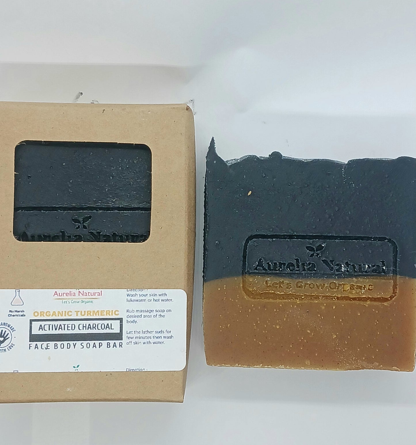 Turmeric Activated Charcoal Soap | Acne Oily Skin | 3 oz