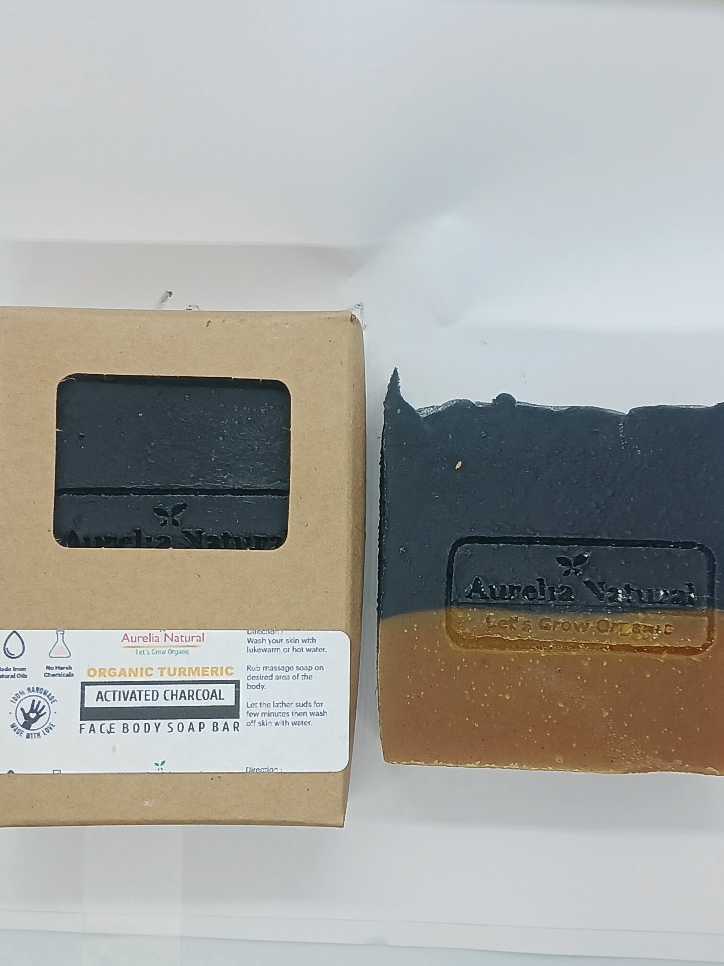 Turmeric Activated Charcoal Soap | Acne Oily Skin | 3 oz