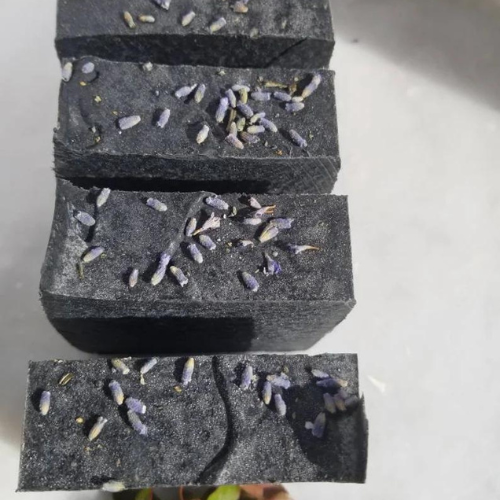 Activated Charcoal Soap - 3 oz | Peppermint | Palm Oil Free | Very Mild Essential Oil Smell