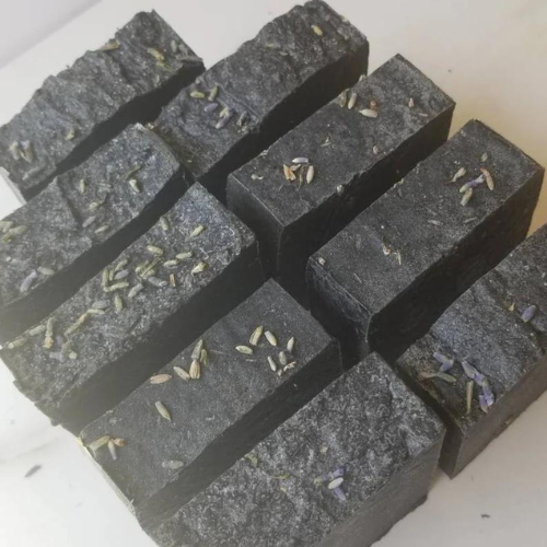 Activated Charcoal Soap - 3 oz | Peppermint | Palm Oil Free | Very Mild Essential Oil Smell