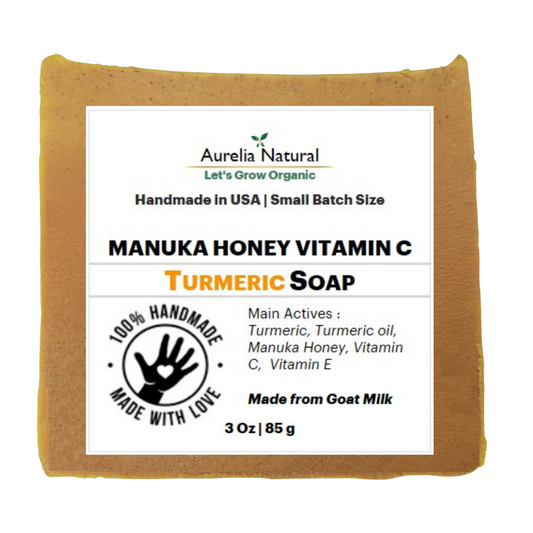 Turmeric Soap | Manuka Honey Vitamin C | Lemon | Handmade In USA | Small Batch Size