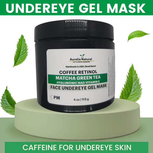 Matcha Green Tea Coffee Retinol Undereye Face Gel Mask | Hyaluronic Aloe Vera