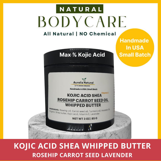 Maximum Kojic Acid Shea Whipped Butter | Rosehip Carrot Seed | Gift for her