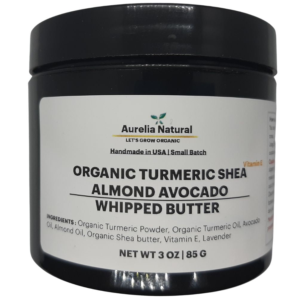 Turmeric Shea Whipped Butter | Almond Oil Avocado Oil Lavender