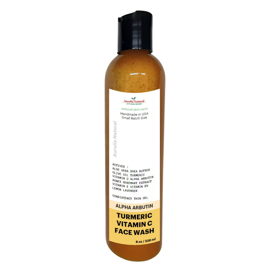 Turmeric Vitamin C Liquid Face Wash | Alpha Arbutin | Handmade In USA | Small Batch Size
