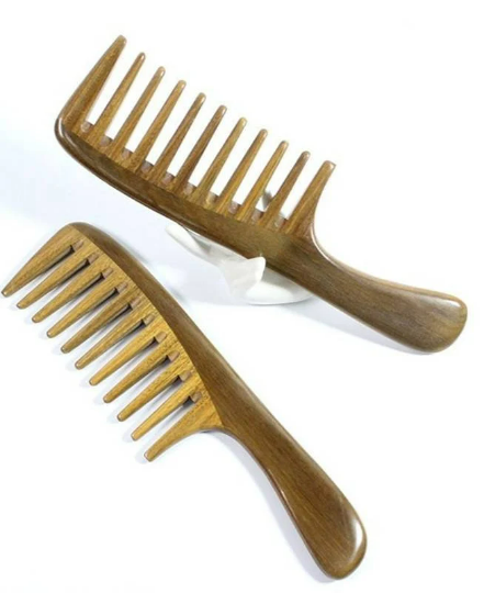 Big Size Wooden Wide tooth Comb All Natural Sandalwood Hair Scalp Comb | Massage the Scalp Smooth Hair Reduce Static