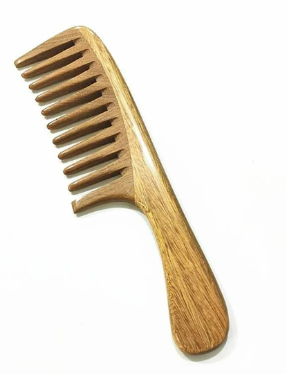 Big Size Wooden Wide tooth Comb All Natural Sandalwood Hair Scalp Comb | Massage the Scalp Smooth Hair Reduce Static