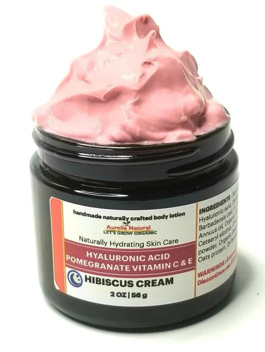 Hibiscus Vitamin C Hyaluronic Pomegranate Cream |Brightening Glowing |Anti-aging Treatment |Radiance Face | Skin Brightening | Flawless Face