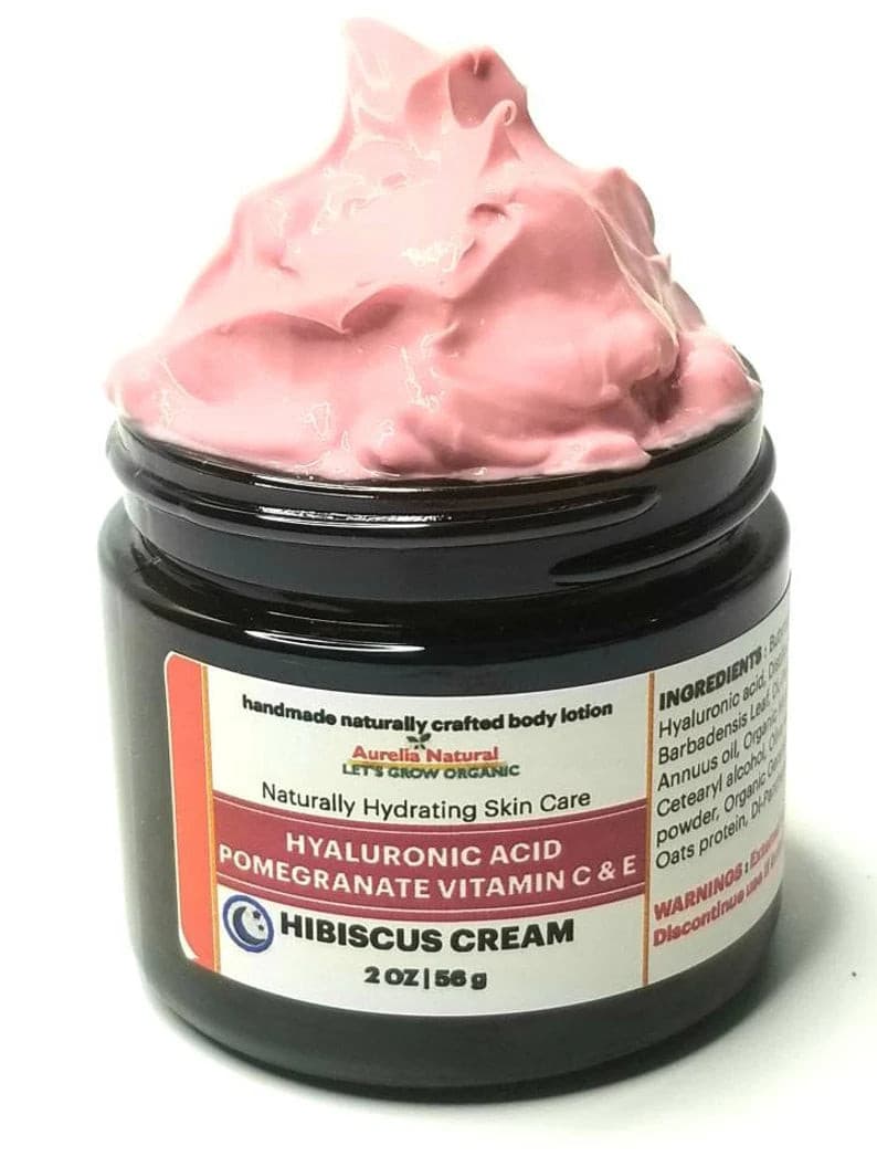 Hibiscus Vitamin C Hyaluronic Pomegranate Cream |Brightening Glowing |Anti-aging Treatment |Radiance Face | Skin Brightening | Flawless Face