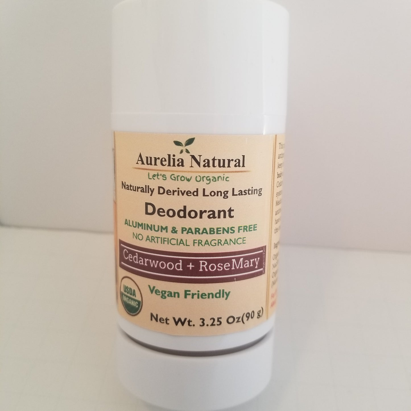 Organic Deodorant Cedarwood + Rosemary | Arrowroot Powder