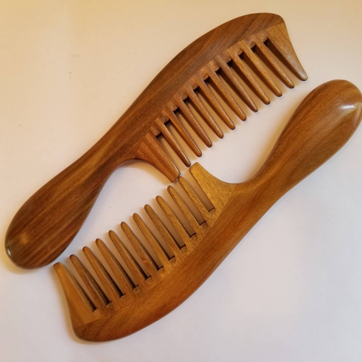 All-Natural Sandalwood Hair Massage Comb | 8" (20 cm) Length | 4 " (10 cm) Teeth Area