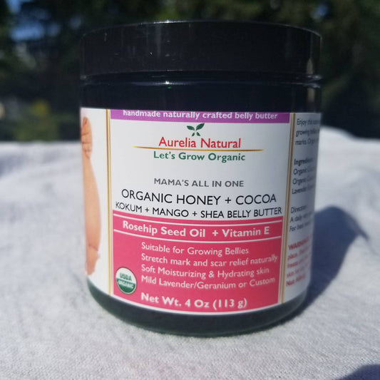 MAMA's All In One Belly Butter | Honey + Cocoa + Mango + Kokum + Shea Tummy Butter | Prevent Stretch Mark | Mother Gift | Pregnancy Gift