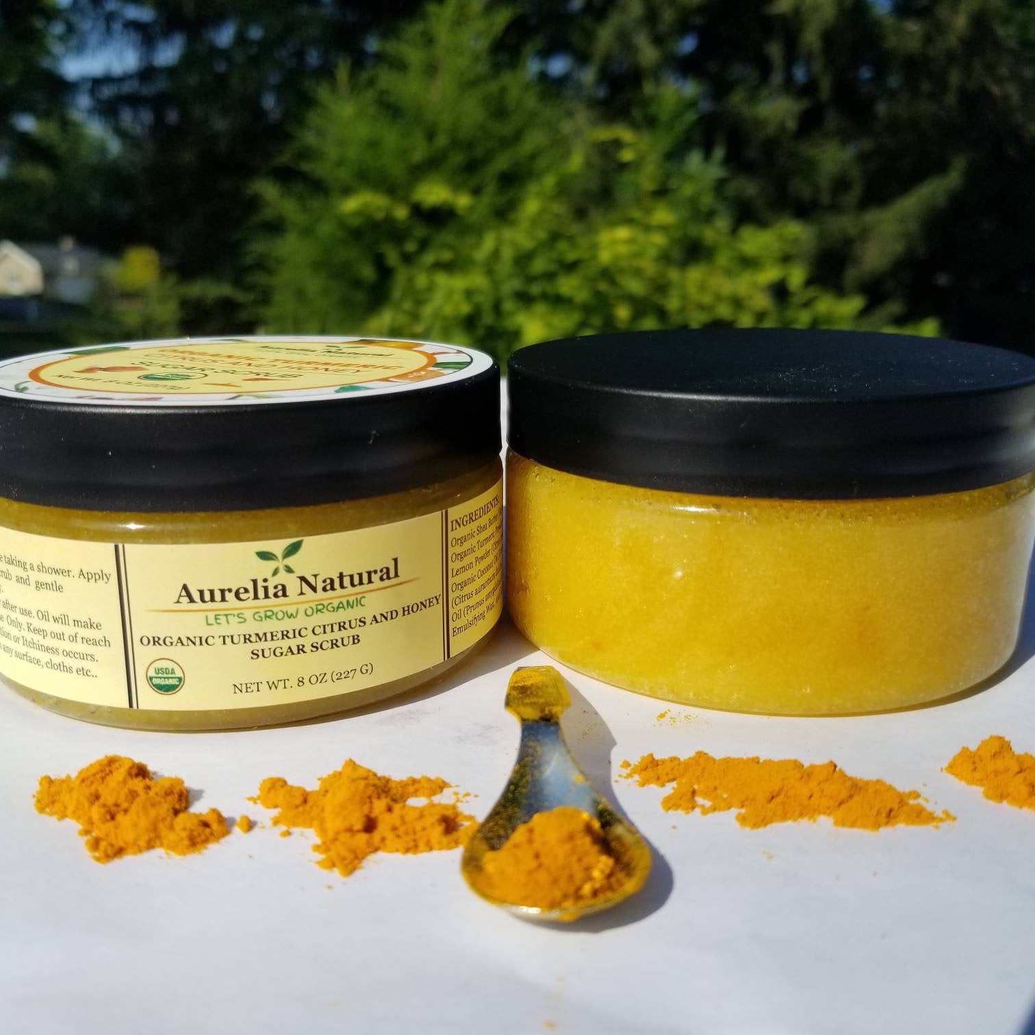 Organic Turmeric Sugar Scrub.