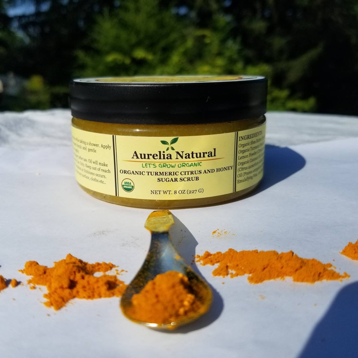 Organic Turmeric Sugar Scrub.