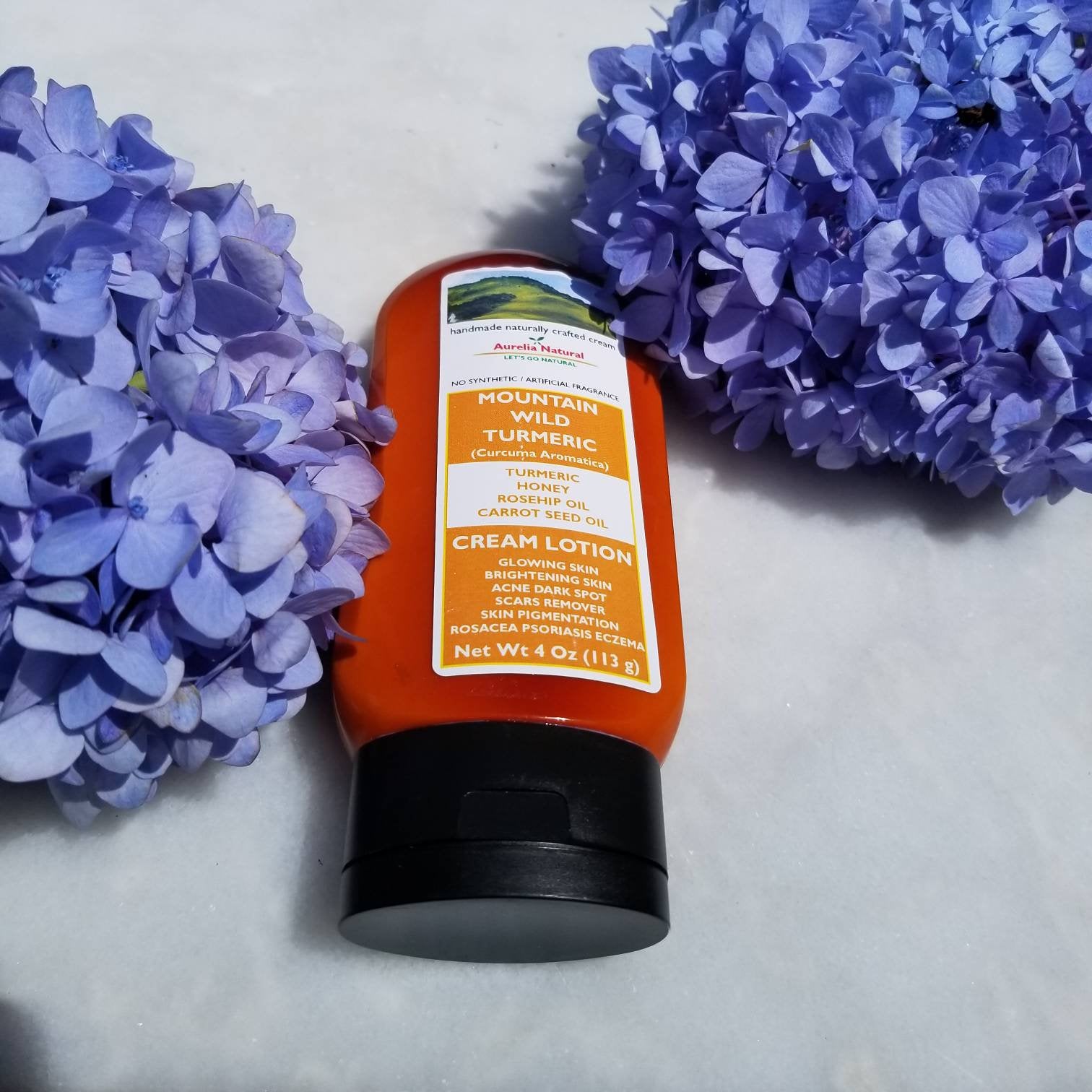 Mountain Wild Turmeric Cream | Skin Brightening Glowing Lotion.