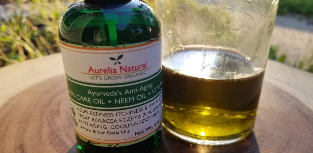 AYURVEDIC FACIAL OIL + Neem + Vitamin E | Acne | Anti Aging | Blackheads | Cooling | Soothing.