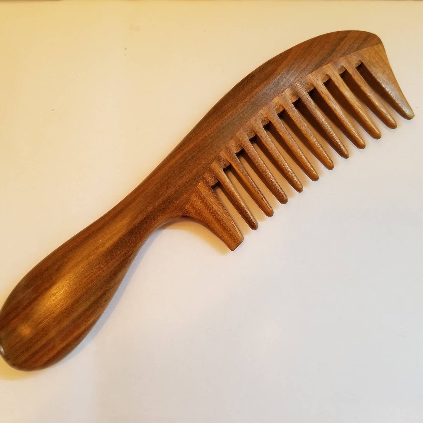 All-Natural Sandalwood Hair Massage Comb | 8" (20 cm) Length | 4 " (10 cm) Teeth Area