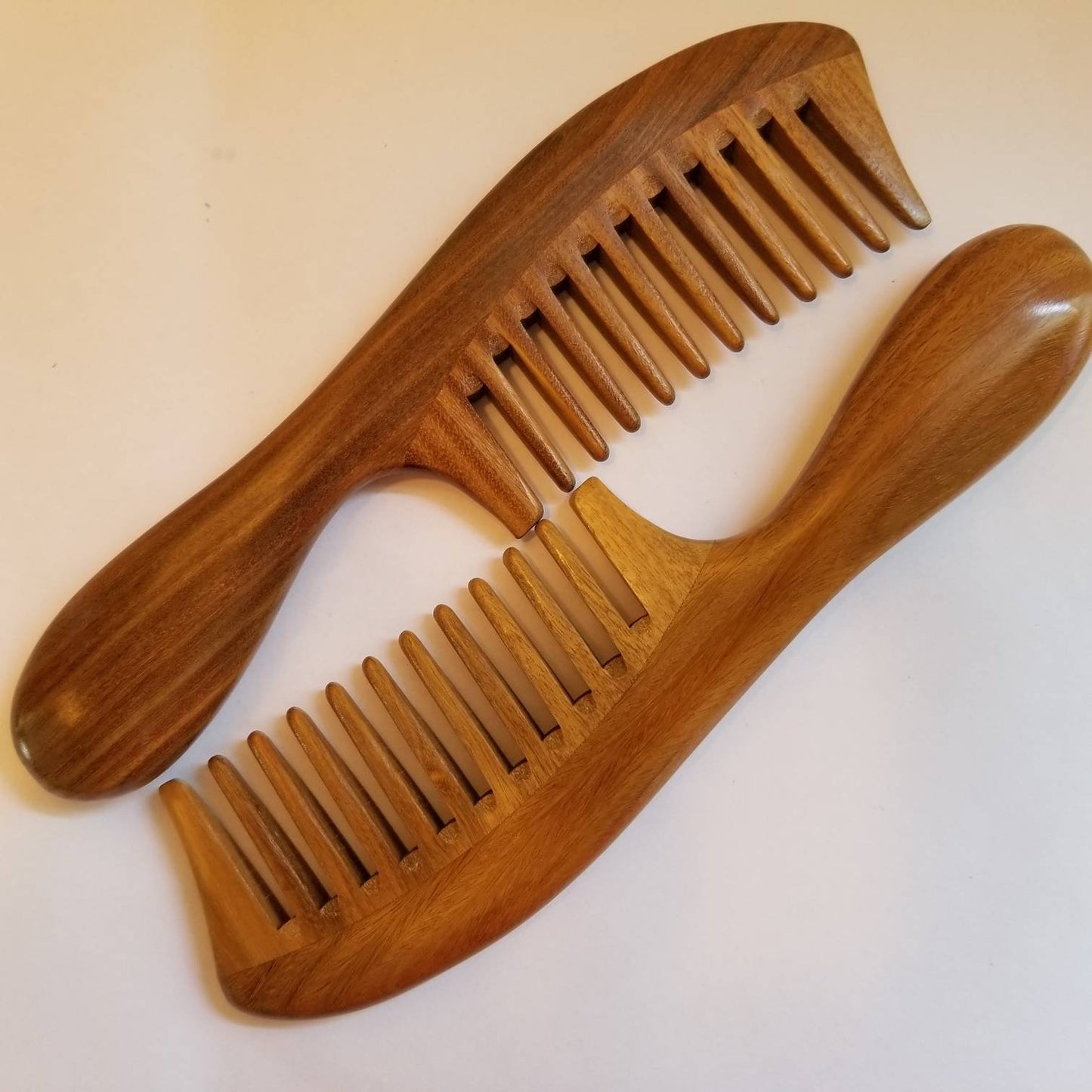 All-Natural Sandalwood Hair Massage Comb | 8" (20 cm) Length | 4 " (10 cm) Teeth Area