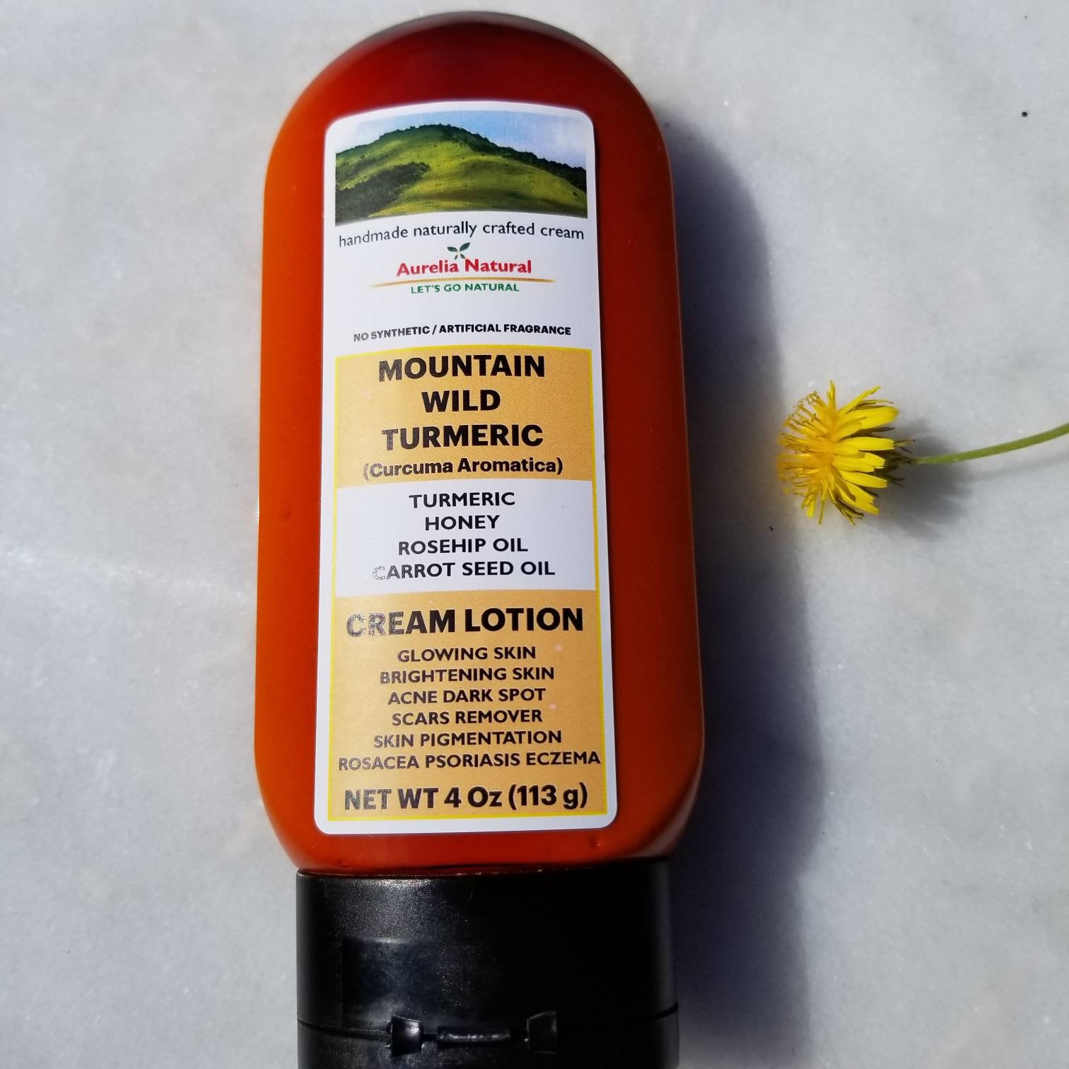 Mountain Wild Turmeric Cream | Skin Brightening Glowing Lotion.