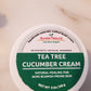 Australian Tea Tree Cucumber Cream Face Body Moisturizer | Acne prone or Blemish prone skin Handmade
