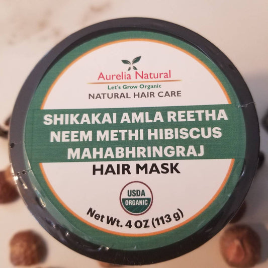 AYURVEDA HERBAL HAIR Mask Powder 3 oz | Organic Herbal Hair Mask