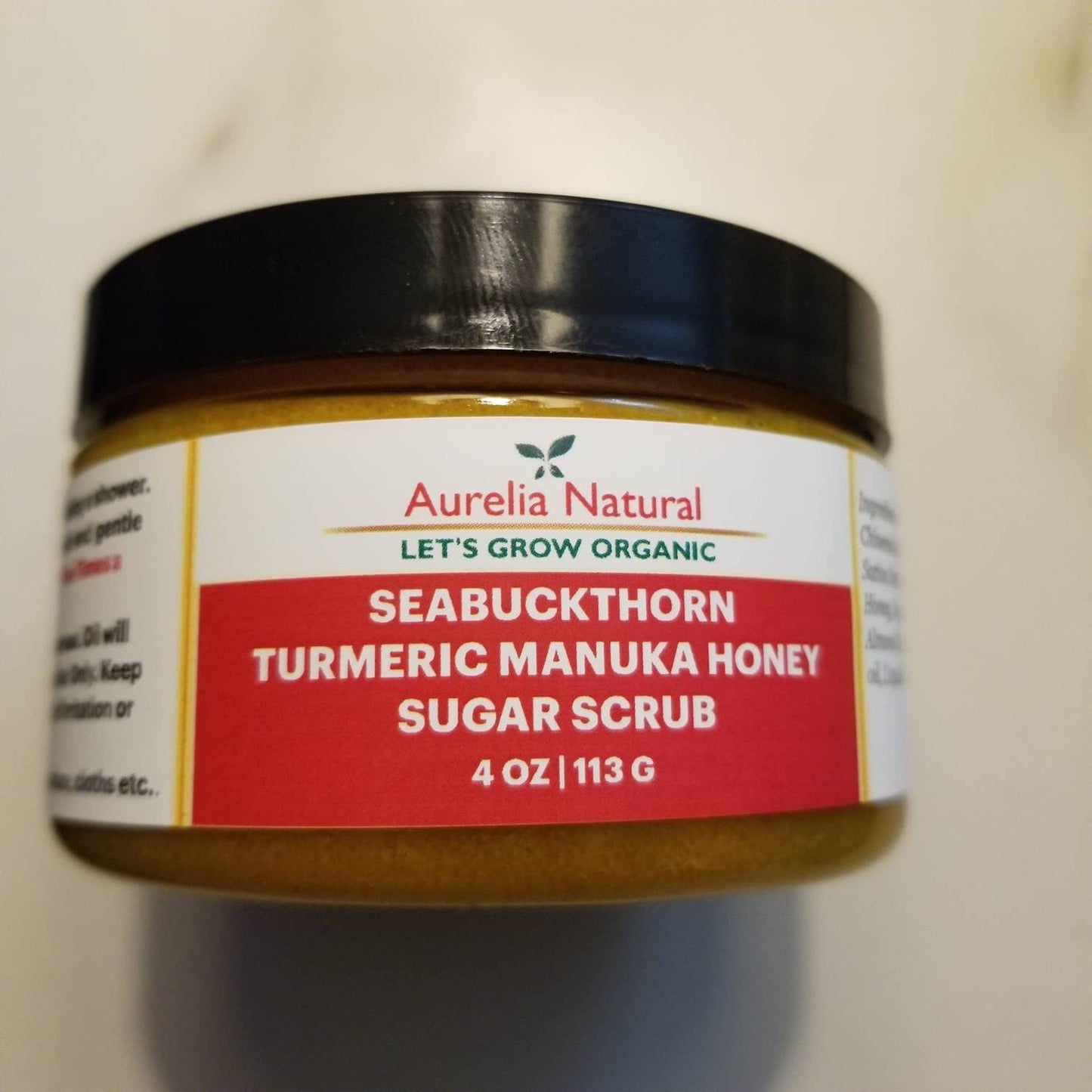 GLOW Radiant Skin Brightening Turmeric Manuka Honey Seabuckthorn Sugar Scrub | Smooth Prevent  Acne Blackheads | Anti aging