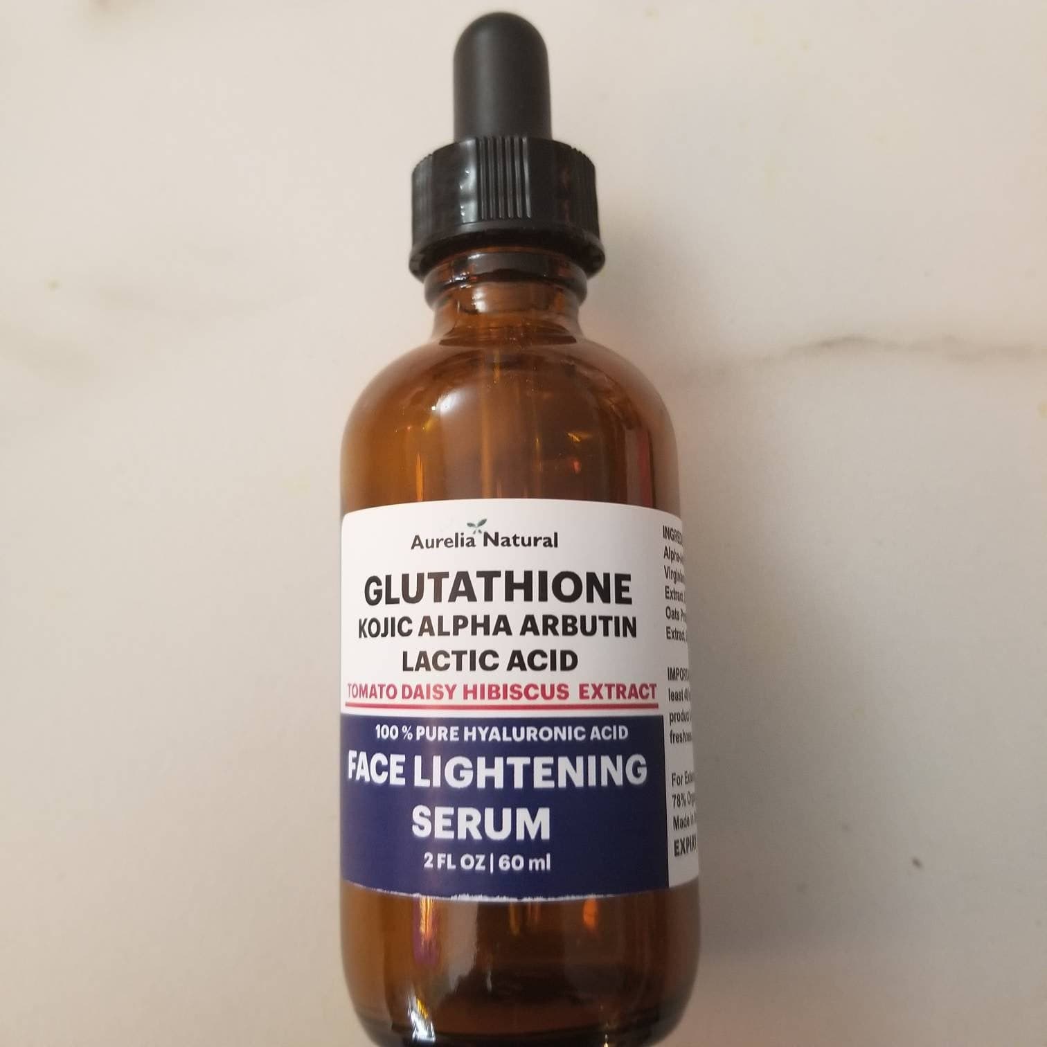 Glutathione Lactic Acid Skin Tone Facial Serum 2 oz