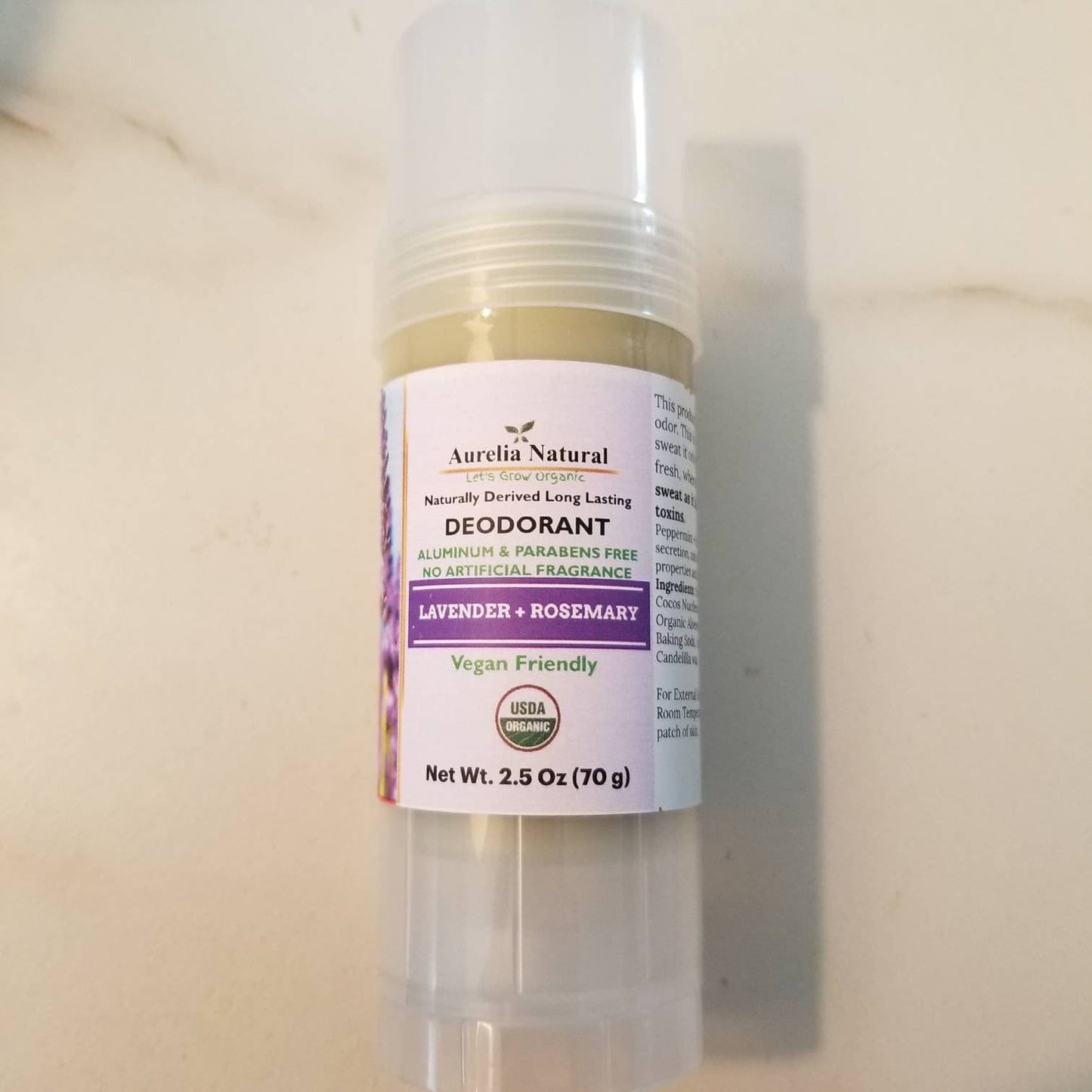 Organic Deodorant Lavender + Rosemary