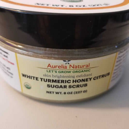 WHITE TURMERIC SUGER Scrub | Stain Free Healing  properties Organic Turmeric Scrub |  Antiinflammory Dark Spot Blackheads | Expoliating