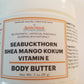 Organic Sea Buckthorn Body Butter | Whipped cream Heals Dry Irritating skin | Anti-aging | Anti wrinkle Repair damage skin