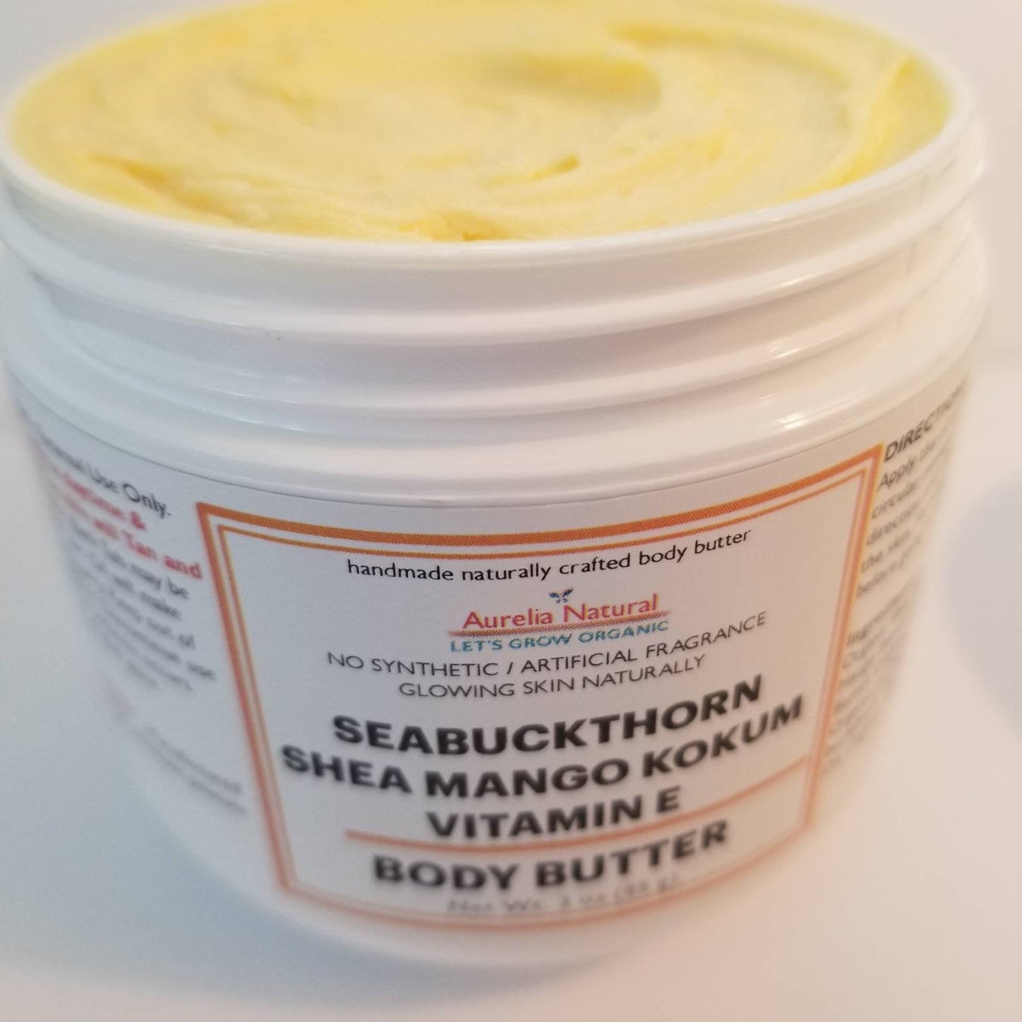 Organic Sea Buckthorn Body Butter | Whipped cream Heals Dry Irritating skin | Anti-aging | Anti wrinkle Repair damage skin